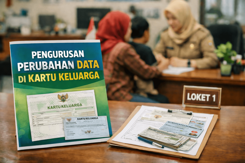 Proses layanan perubahan data anak di Kartu Keluarga Kabupaten Banyuasin