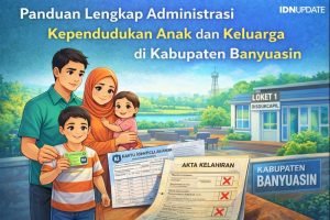 Ilustrasi panduan administrasi kependudukan anak dan keluarga di Kabupaten Banyuasin