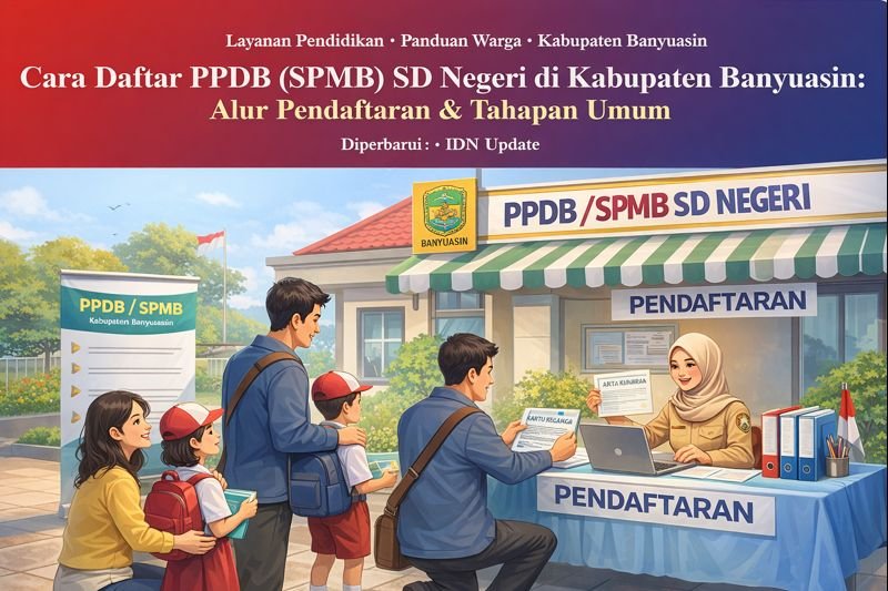 Ilustrasi pendaftaran PPDB atau SPMB SD Negeri di Kabupaten Banyuasin