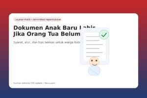 Ilustrasi dokumen kependudukan anak baru lahir untuk kasus orang tua belum menikah di Kabupaten Banyuasin.