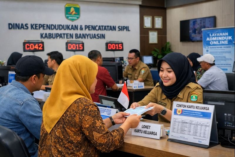 Pelayanan administrasi Kartu Keluarga (KK) di Kabupaten Banyuasin tahun 2025
