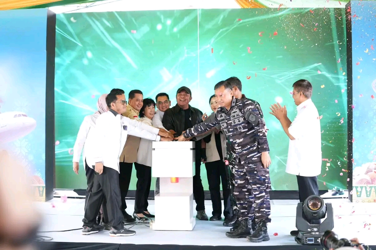 Seremoni groundbreaking pabrik bahan baku bio avtur di Tanjung Api-Api, Kecamatan Banyuasin II, Banyuasin