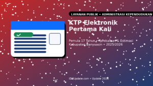 Ilustrasi pembuatan KTP elektronik pertama kali untuk pemula usia 17 tahun di Kabupaten Banyuasin