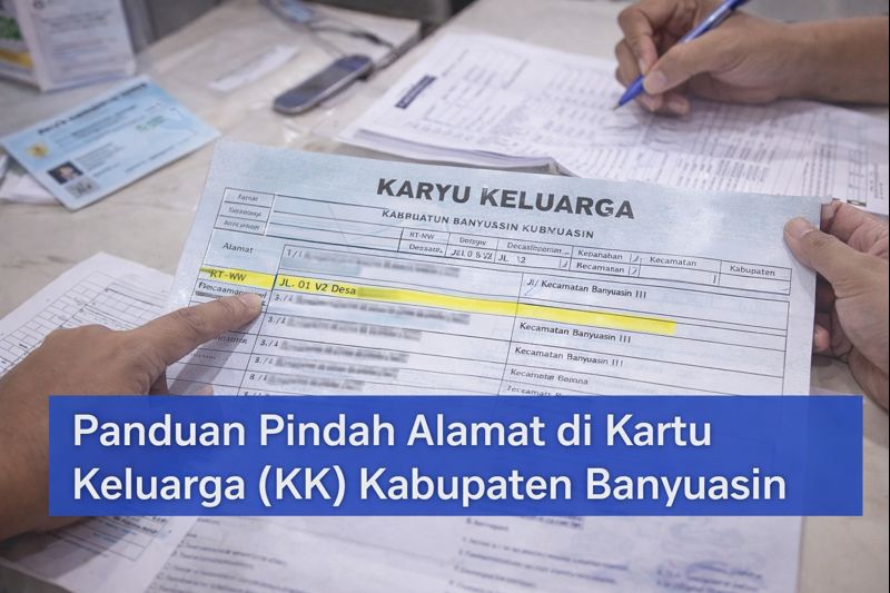 Perubahan alamat di Kartu Keluarga (KK) Kabupaten Banyuasin untuk pindah domisili dan update data keluarga