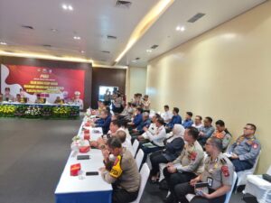 Suasana FGD kesiapsiagaan menghadapi lonjakan arus mudik dan arus balik di Polda Sumsel, diikuti Dishub Banyuasin dan lintas instansi.