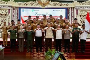 Foto bersama peserta rapat koordinasi pembangunan infrastruktur Sumatera Selatan di Palembang, 10 Februari 2026