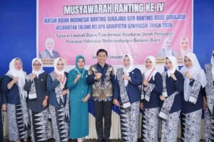 Camat Talang Kelapa bersama IBI Ranting Sukajadi dan Ranting RSUD Sukajadi pada Musyawarah Ranting 2026 di Puskesmas Sukajadi