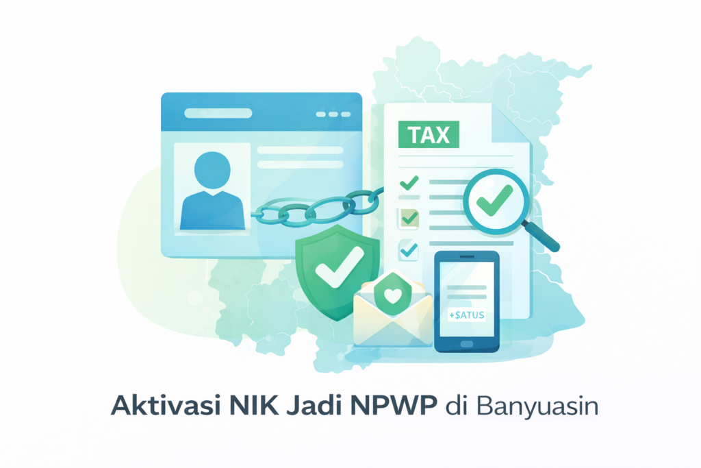 Ilustrasi aktivasi NIK jadi NPWP di Banyuasin dengan verifikasi data dan pengecekan status layanan