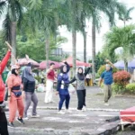 Senam Pagi dan Pasar Kalangan Hidupkan Jumat Sehat di Talang Kelapa, UMKM Ikut Terdongkrak