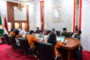 Suasana audiensi BPS Banyuasin bersama Bupati Banyuasin membahas indikator makro dan sensus 2026 di Pangkalan Balai